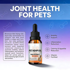 Gouttes Multivitaminées Sédatives pour Animaux de Compagnie à l'Huile de Chanvre – Soutien Articulaire, Santé Cutanée, Soutien Immunitaire – Supplément Liquide Oral pour Chats - Product Image 6