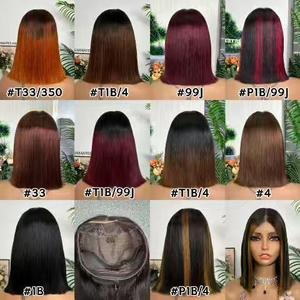 วิกผมบ๊อบสั้นแบบลูกไม้ด้านหน้า ทำจากผมเวียดนามแท้  ฐานลูกไม้โปร่งใส ความหนาแน่น 250% ผมตรงแบบ Bone Straight ขายส่ง - Product Image 2