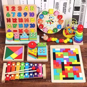 Jouets de développement intellectuel en bois pour bébés, jouets éducatifs Montessori d'apprentissage précoce pour garçons et filles de 1 à 3 <span class=keywords><strong>ans</strong></span> - Product Image 5