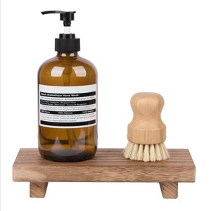 Solid Wood Bathroom Soap Tray Rectangle Minimalist Design <b>Desktop</b> Storage <b>Shelf</b> For Soap And Ornaments - Product Image 3