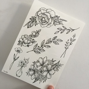 Flores de loto medio <span class=keywords><strong>brazo</strong></span> <span class=keywords><strong>chica</strong></span> impermeable <span class=keywords><strong>tatuaje</strong></span> temporal de impresión de transferencia etiqueta engomada del cuerpo de - Product Image 6