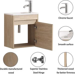 Meuble <span class=keywords><strong>de</strong></span> salle <span class=keywords><strong>de</strong></span> bain moderne suspendu avec lavabo et armoire <span class=keywords><strong>de</strong></span> rangement en MDF et finition laquée - Product Image 4