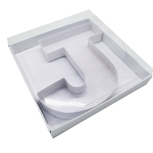 Boîte en carton en forme de lettre de l'alphabet, transparente, pour bonbons, chocolats, fraises, charcuterie, avec couvercle, remplissable - Product Image 4