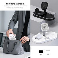 Station de charge sans fil pliable multifonctionnelle 3 en 1 25W à charge rapide pour iPhone, AirPods, iWatch, écouteurs, montre et téléphone