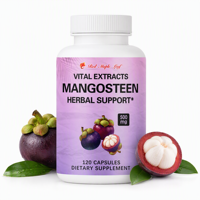 Capsules de mangoustan lyophilisées 1000 mg par portion, capsule végétarienne, complément alimentaire à base de plantes, 120 unités