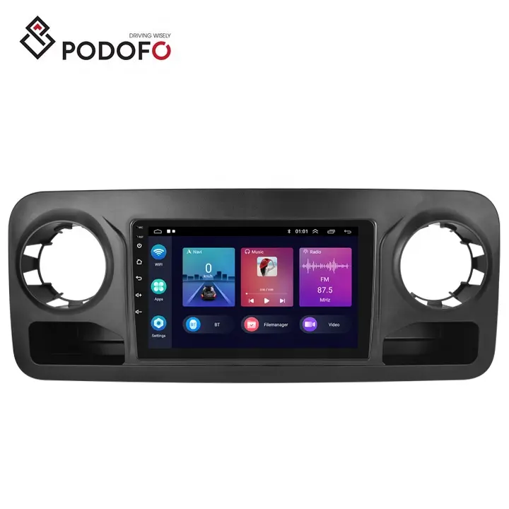 Podofo 10'' Android 13 Rádio para Carro para Benz Sprinter 2018-2022 CarPlay Android Auto GPS WiFi BT FM RDS Painel de Fascia OEM Fábrica