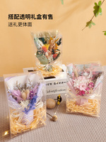 Mini bouquet de fleurs naturelles préservées, œillets séchés, longue durée (3-5 ans), pour la remise des diplômes, le Nouvel An, la Saint-Valentin