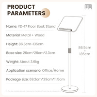 Nouveau support de lecture ergonomique sur pied, réglable en hauteur, pour étudiants, support pour ordinateur portable et tablette, pour canapé et chevet