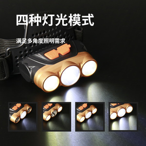 Headlamp Led Rechargeable Waterproof Dimmable For Fishing <b>Camping</b> <b>Hiking</b> Outdoor Use - Product Image 3