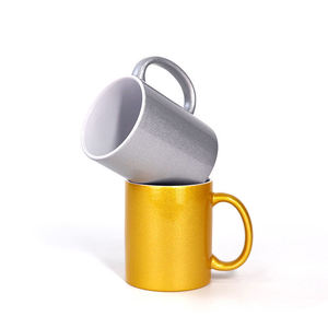 Pearl Gold Glitter <b>Mug</b> 11oz <b>Porcelain</b> Drink Cup Glam Style Gift For General Use - Product Image 3