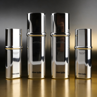 Ensemble d'emballages de luxe pour soins de la peau, flacons pompe en verre 40ml 100ml 120ml finition miroir pour lotion corporelle et sérum, vente en gros, logo personnalisé