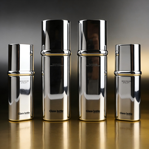 Ensemble <span class=keywords><strong>de</strong></span> flacons pompe pour soins <span class=keywords><strong>de</strong></span> la peau <span class=keywords><strong>de</strong></span> luxe en gros, 40 100 <span class=keywords><strong>120</strong></span> ml, finition <span class=keywords><strong>miroir</strong></span>, corps cylindrique élégant, emballage pour lotion et sérum - Product Image 5