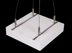 Baffles de <span class=keywords><strong>plafond</strong></span> en fibre de verre, installés avec des suspensions à ressorts ou des accessoires en aluminium - Product Image 6