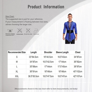 Camisetas de Danza Contemporánea Latina para Hombre, para Ballet, Tango, Flamenco, Bailes de Salón, Trajes de Danza Lírica Largos, Ropa de Práctica - Product Image 6