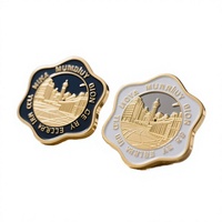 Pin Enamel Berbingkai Bunga Pemandangan Kota OEM, Berlapis Elektro, Embos, Bentuk Kustom, Bros Logam Patriotisme untuk Turis