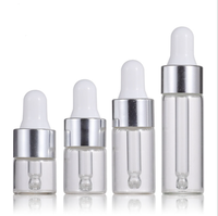 Flacon compte-gouttes en verre pour huile essentielle de gel 1ml 2ml 3ml 5ml Nouveau flacon en verre avec compte-gouttes pour mini échantillon de sérum