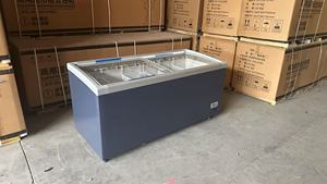 Réfrigérateur commercial pour viande et produits alimentaires, type îlot, avec portes coulissantes vitrées, pour supermarché - Product Image 4