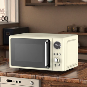 <span class=keywords><strong>Horno</strong></span> <span class=keywords><strong>microondas</strong></span> de encimera de acero inoxidable con Control Mecánico Eléctrico Retro de 20L de alta calidad para uso doméstico - Product Image 1