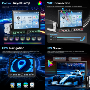 <span class=keywords><strong>Autoradio</strong></span> Podofo 7'' 4+64/6+128G 1Din avec CarPlay/Android Auto sans fil, Wifi, GPS et USB, Bluetooth, radio, touches piano, stéréo de voiture, ventilateur de refroidissement - Product Image 3