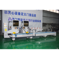 Sierra de Corte CNC de Doble Cabezal con Motor PLC para Perfiles Industriales de Aluminio/UPVC/PVC de Alta Precisión para Puertas/Ventanas/Muros Cortina