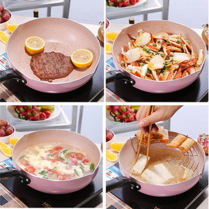 Sartén de aluminio antiadherente, fabricantes de sartenes, wok, con fondo de inducción, juego de utensilios de cocina - Product Image 3