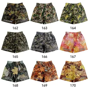 High Quality Retro Camouflage Printed Mesh Men Shorts Summer Custom Logo Sublimation Casual Custom Mesh Shorts Manufacturer