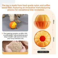 Nouveauté - Best-seller - Jouet à mâcher pour chien en forme de balle orange, écologique, durable, design tendance, remplissable pour la distribution d'aliments humides