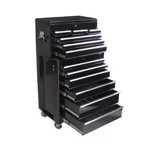 26'' Black Garage Tool Box/Steel Tool Cabinet with 12 Drawers/4 Wheels (KBL-L26W)