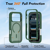 Funda Magnética Translúcida Mate Esmerilada JUNBO a Prueba de Golpes para iPhone 18 17 16 15 Pro Max, Carcasa Rígida de PC Antihuellas