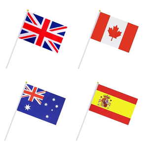 Décorations de vente chaudes pour les défilés publicitaires, la coupe du monde, le bar, les événements sportifs scolaires, les célébrations du festival Mini drapeaux portables - Product Image 1