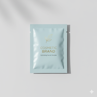 Sachet de papier d'aluminium écologique imprimé sur mesure emballage thermoscellé à usage unique pour les échantillons de soins de la peau de sérum crème cosmétique