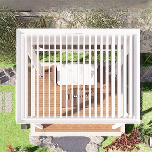 <span class=keywords><strong>Pergola</strong></span> extérieure en aluminium Toit à persiennes réglable Gazebo de jardin motorisé imperméable <span class=keywords><strong>Pergola</strong></span> extérieure personnalisée de luxe en aluminium - Product Image 2