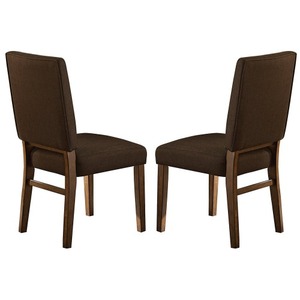 Chaise d'appoint convertible en bois et tissu, style transitionnel, avec rembourrage confortable, lot de 2, pour la maison, le bureau et l'appartement - Product Image 2