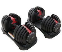 Nouveaux designs d'haltères réglables de 40 kg pour la remise en forme, vente flash pour la santé humaine