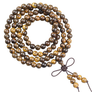 Tiger Skin Sandalwood <b>Bracelet</b> 108 Beads 6 8mm Wooden Beaded Jewelry For Men Women Couples Gift Antiques Hangzhou - Product Image 4
