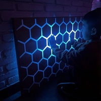 Panel de Luz LED con Forma de Panal de Abeja para Terapia Sensorial Táctil para Autismo, con Cambio de Color, Equipo para Sala Sensorial