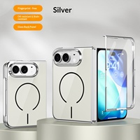 Étui de protection antichute minimaliste à sensation premium avec anneau magnétique en verre électroplaqué pour écran pliable