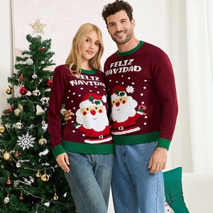 Oferta Especial Suéter Casual con Estampado <span class=keywords><strong>de</strong></span> Papá Noel para Mujer, Prenda <span class=keywords><strong>de</strong></span> Punto para Otoño e Invierno, Atuendo para Parejas y Familia - Product Image 5