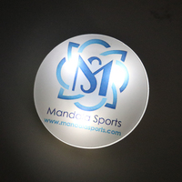 Broche LDE personnalisée pour marque Impression personnalisée Insigne de bouton LED à broche en acrylique émettant de la lumière