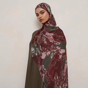Nouveau <span class=keywords><strong>Foulard</strong></span> Tendance Personnalisable en Coton Modal Premium à Imprimé Floral, Longueur 180 cm, Style Kuffiya - Product Image 2