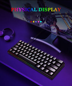 Clavier Gamer Personnalisé avec Touches Personnalisées, Bluetooth, Mini, Filaire, Divertissement à Domicile, Jeu, 61 Touches, Axe Bleu, Claviers Mécaniques RGB - Product Image 3