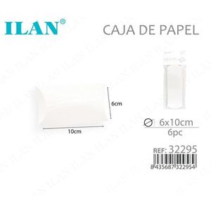 Scatola di Carta Ilan 6x10 Cm Pieghevole Bianca per Imballaggio 6 Pezzi - Product Image 3