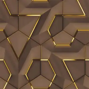 Papel de parede geométrico 3d, design moderno, papel de parede, impressão digital, papel de parede para decoração de interiores