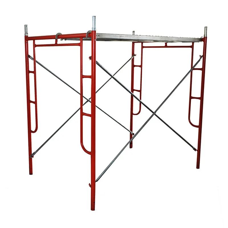 Marco de construcción para andamio, marco Tubular de acero Q235, marco de escalera para andamio con pintura a precio de fábrica