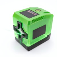 Niveau laser rotatif à 360° à 16 lignes, auto-nivelant, vert, avec réglage de la luminosité, outil laser croisé industriel et DIY, 18650