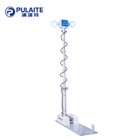 Tour de lampes de travail montée sur le toit d'un véhicule ambulance légère à mât télescopique personnalisé de 2.5 mètres pour camion de lutte contre l'incendie