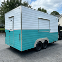Volledig uitgeruste foodtruck, mobiele trailer met complete keuken voor pizza, ijs, koffie, taco's, hotdogs, DOT CE gecertificeerd