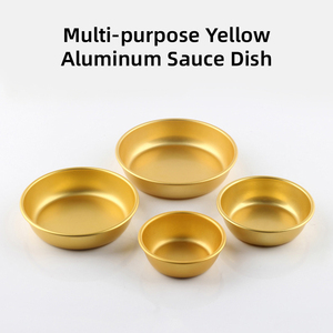 Tazón para Salsas <span class=keywords><strong>de</strong></span> Aleación <span class=keywords><strong>de</strong></span> Aluminio <span class=keywords><strong>de</strong></span> Grado Alimenticio, Tazón para Salsas Coreanas, Tazón Pequeño Redondo <span class=keywords><strong>de</strong></span> Metal para Salsas - Product Image 3
