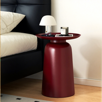 Table basse de style plateau en acier au carbone finition mate avec base sablier, table d'appoint moderne et minimaliste, durable et facile à nettoyer pour le salon