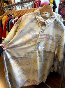 <span class=keywords><strong>Camicia</strong></span> da Donna <span class=keywords><strong>Beige</strong></span> con Stampa Floreale Hawaiana e Ricami, Sexy, a Maniche Corte, 100% <span class=keywords><strong>Lino</strong></span> Traspirante, Casual, con Bottoni, per la Spiaggia - Product Image 4